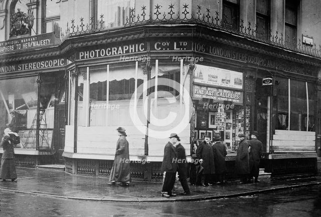 Damage done by London Suffragettes, March 1912, between c1910 and c1915. Creator: Bain News Service.