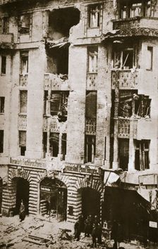 Damage to the offices of the socialist newspaper Vorwarts Berlin, Germany, 1919. Creator: Unknown