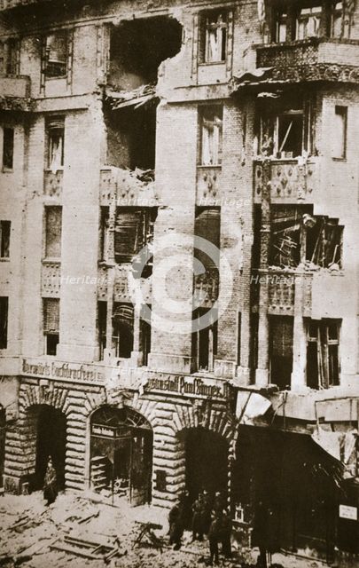 Damage to the offices of the socialist newspaper 'Vorwarts', Berlin, Germany, 1919. Creator: Unknown.