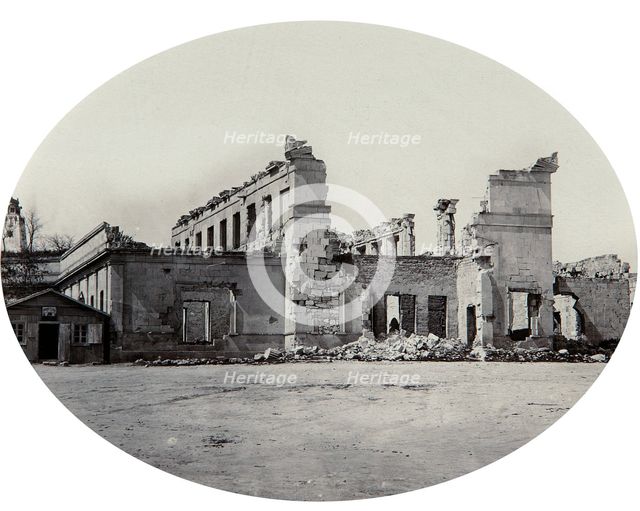 Damaged building in Sevastopol after the Crimean War, Crimea, 1850s. Artist: Unknown