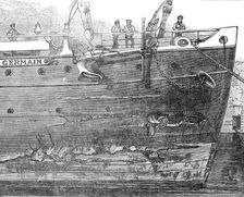 Damaged hull of the Saint Germain, 1883. Creator: Unknown