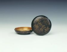 Damascened bronze incense box with lion dogs, Qing dynasty, China, 18th century