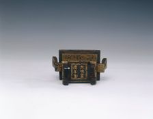 Damascened iron incense burner, Ming dynasty, Xuande period, Tibet, 1426-1435. Creator: Unknown