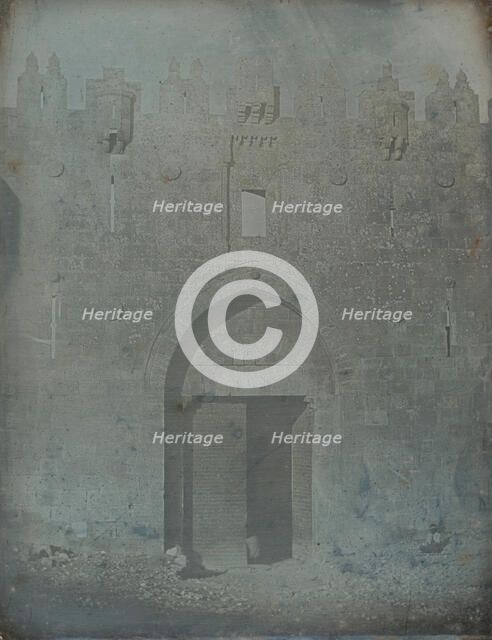 Damascus Gate, Jerusalem, 1842-44. Creator: Joseph Philibert Girault De Prangey.