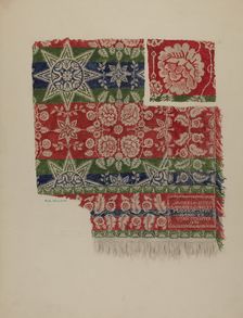 Damask Coverlet, c. 1938. Creator: Eva Wilson