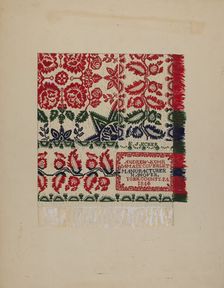 Damask Coverlet, c. 1938. Creator: Katherine Hastings