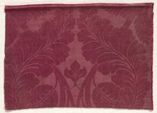 Damask with Leaf and Floral Design, 1700s - 1800s. Creator: Unknown