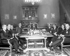 Damaso Berenguer (1873-1853) presiding over the council of ministers, Spanish military and polit…