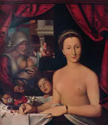 Dame Au Bain (A Lady in Her Bath) c1571. Artist: Francois Clouet