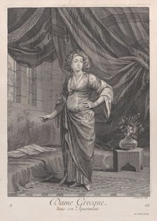 Dame Grecque, dans son Apartement, 1714-15. Creator: Unknown