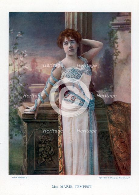 Dame Marie Tempest, English singer and actress, 1901.Artist: Ellis & Walery