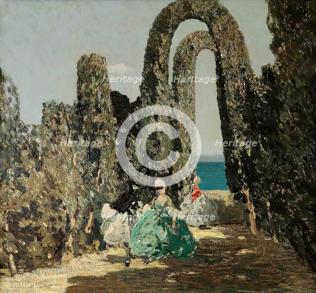 Dame mascherate, c. 1909. Creator: Ciardi, Emma (1879-1933).