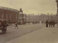 Dame Street scene, College Green, Dublin, Ireland, c1895. Creator: Robert Augustus Henry L'Estrange
