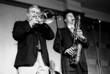 Dan Barrett, Harry Allen, Nairn Jazz Festival, 2002. Creator: Brian Foskett