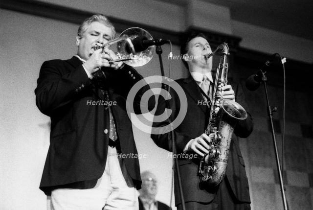 Dan Barrett, Harry Allen, Nairn Jazz Festival, 2002. Creator: Brian Foskett.