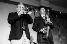 Dan Barrett, Harry Allen, Nairn Jazz Festival, 2002. Creator: Brian Foskett