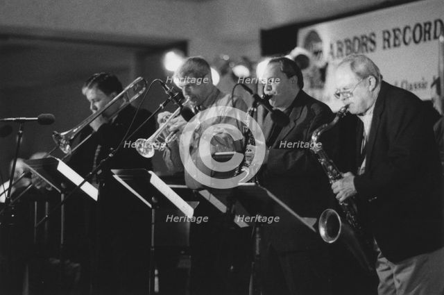 Dan Barrett, Randy Sandke, Tommy Newsom, Ken Peplowski, The March of Jazz, Clearwater..., 2000. Creator: Brian Foskett.