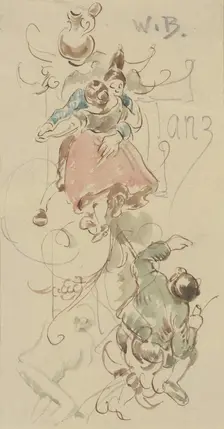 Dance card, c1860-1900. Creator: Wilhelm Busch