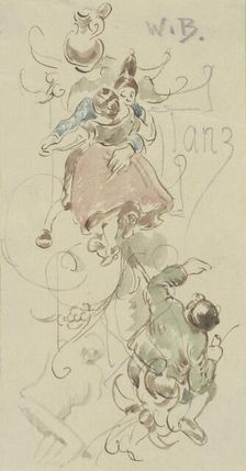 Dance card, c1860-1900. Creator: Wilhelm Busch