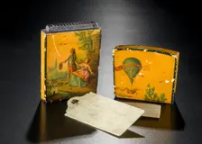 Dance card case and ivory cards, late 18th century. Creator: Unknown