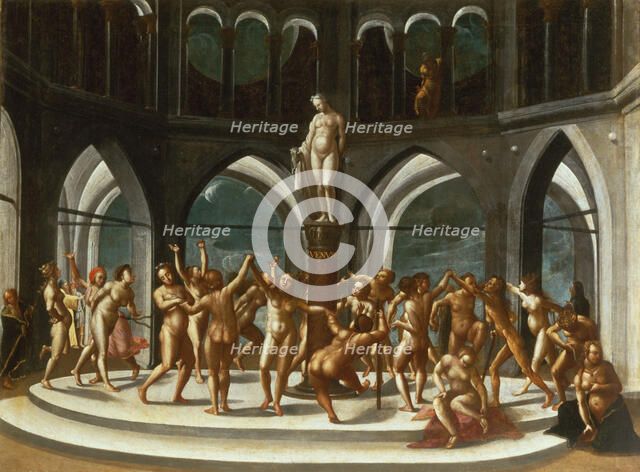 Dance around the Statue of Venus, 1580-1590. Creator: Hans Bock the Elder.