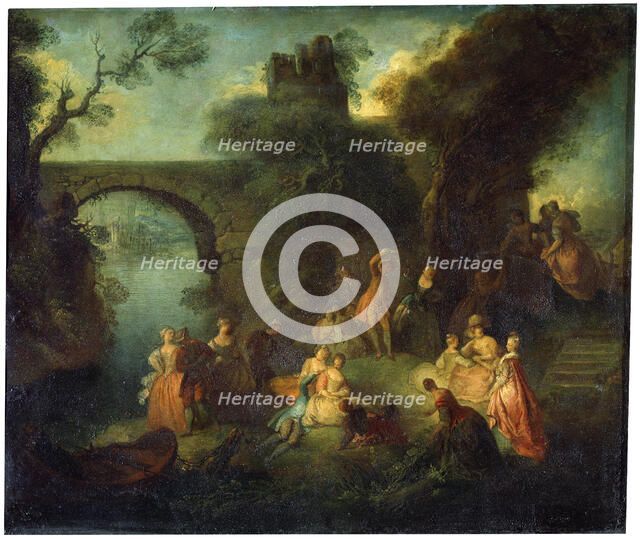 'Dance at the River', c1720-1730.  Artist: Pierre-Antoine Quillard