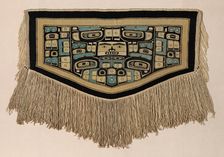Dance Blanket with Diving Whale and Raven Motifs, Northwest Coast, Late 19th century. Creator: Unknown