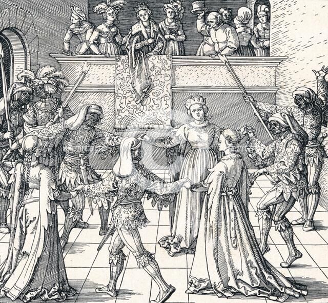 'Dance by Torchlight, Augsburg', 1516 (1906). Artist: Albrecht Durer.