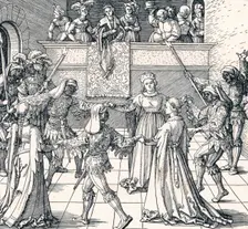 Dance by Torchlight, Augsburg 1516 (1906). Artist: Albrecht Durer