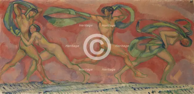Dance frieze, 1912. Creator: Hofmann, Ludwig, von (1861-1945).