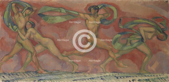 Dance frieze, 1912. Creator: Hofmann, Ludwig, von (1861-1945).