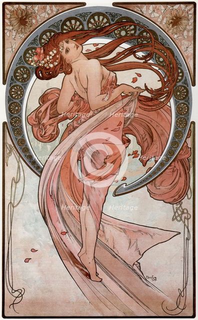 Dance (From the series The Arts), 1898. Artist: Mucha, Alfons Marie (1860-1939)