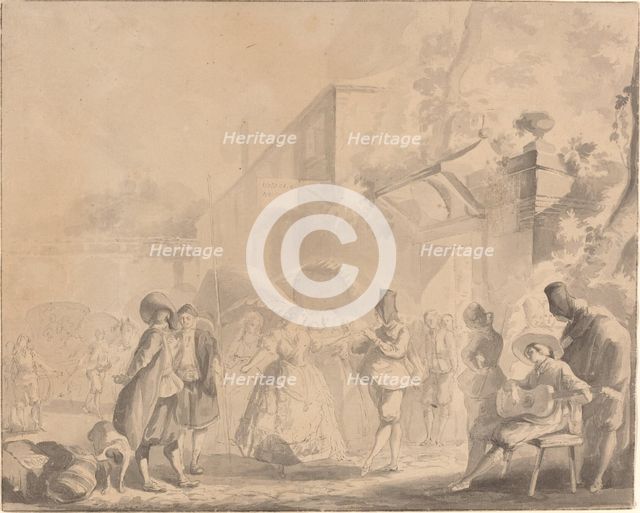 Dance in a Village Square, c. 1770/1775. Creator: Luis Paret y Alcazar.