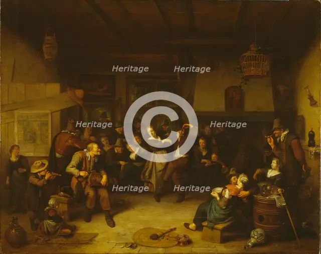 Dance in a Cottage, 1699. Creator: Richard Brakenburgh.