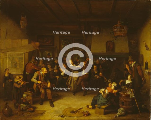 Dance in a Cottage, 1699. Creator: Richard Brakenburgh.