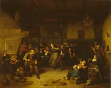 Dance in a Cottage, 1699. Creator: Richard Brakenburgh