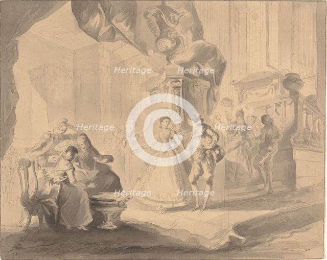 Dance in a Palace, c. 1770/1775. Creator: Luis Paret y Alcazar.