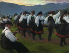 Dance in Setesdal, 1891. Creator: Gustav Wentzel