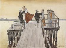 Dance on the Quay, 1899. Creator: Hugo Simberg