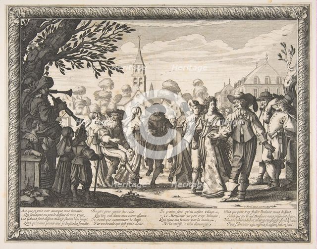 Dance on the Village Square, ca. 1633. Creator: Abraham Bosse.