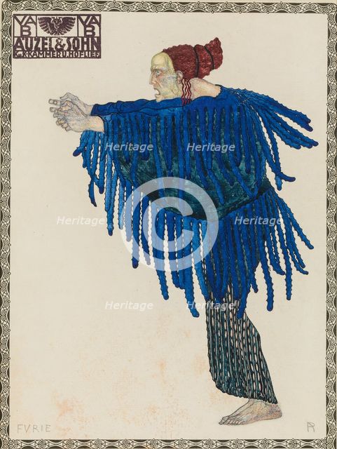 Dance of a Fury. Costume design for the opera Orfeo ed Euridice by Ch. Gluck. Creator: Rothaug, Alexander (1870-1946).