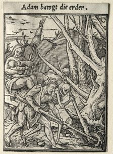 Dance of Death: Adam Tilling the Ground. Creator: Hans Holbein (German, 1497/98-1543)