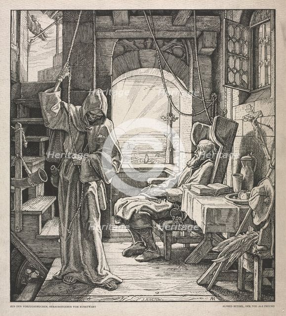 Dance of Death: Death as a Friend, 1850. Creator: Alfred Rethel (German, 1816-1859).