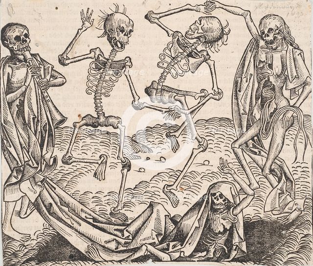 Dance of Death (from the Schedel's Chronicle of the World). Artist: Wolgemut, Michael (1434-1519)