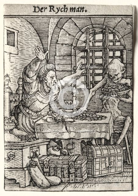 Dance of Death: The Miser, c. 1526. Creator: Hans Holbein (German, 1497/98-1543).