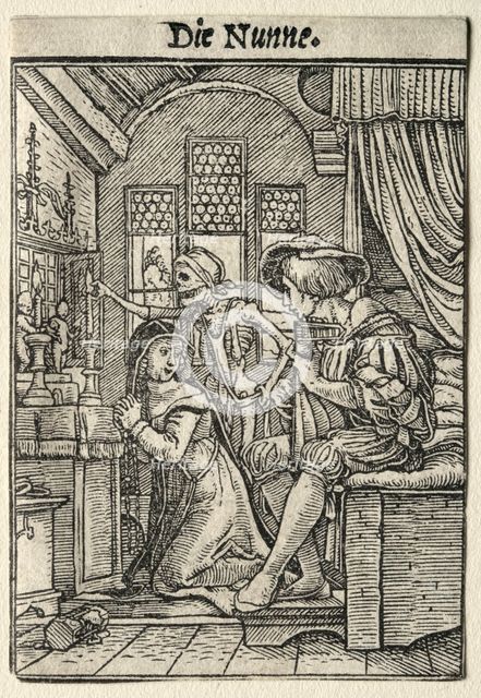 Dance of Death: The Nun. Creator: Hans Holbein (German, 1497/98-1543).