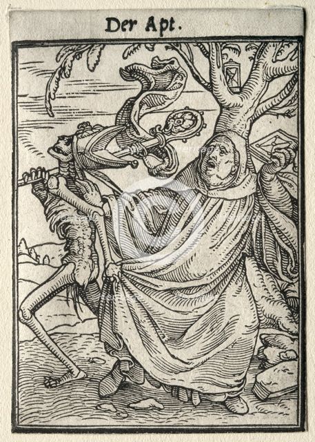 Dance of Death: The Abbot. Creator: Hans Holbein (German, 1497/98-1543).