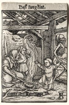 Dance of Death: The Child, c. 1526. Creator: Hans Holbein (German, 1497/98-1543)