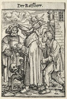 Dance of Death: The Councillor. Creator: Hans Holbein (German, 1497/98-1543)