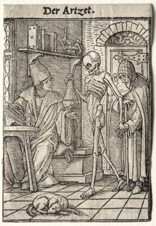 Dance of Death: The Doctor. Creator: Hans Holbein (German, 1497/98-1543)